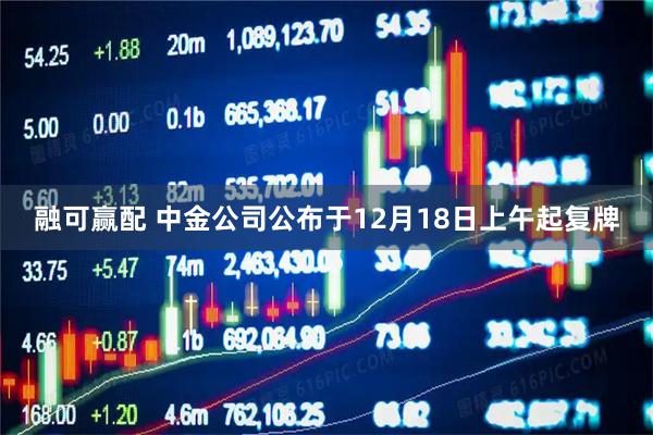 融可赢配 中金公司公布于12月18日上午起复牌
