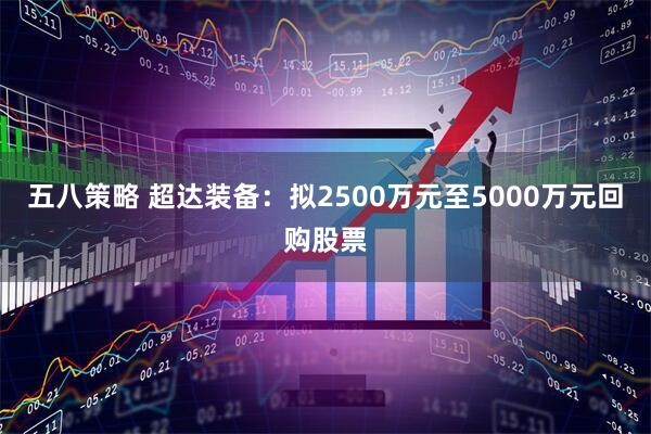 五八策略 超达装备：拟2500万元至5000万元回购股票