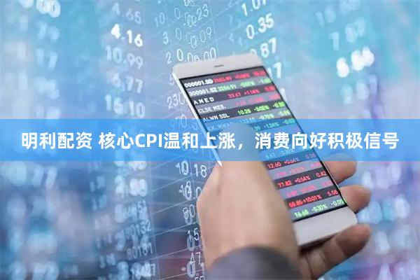 明利配资 核心CPI温和上涨，消费向好积极信号